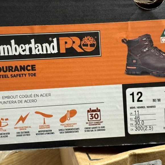 Timberland Pro Mens Endurance Steel Toe Work Boot Brown Size 12 M main image 6
